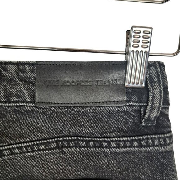 The Kooples Lizy Black Stonewash Ankle Jeans Sequin Hearts Pocket Size 26 - Picture 6 of 9